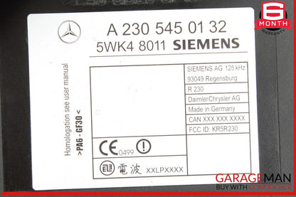 00-03 Mercedes R230 SL500 CL55 Keyless Go Entry Control Module 2305450132 OEM