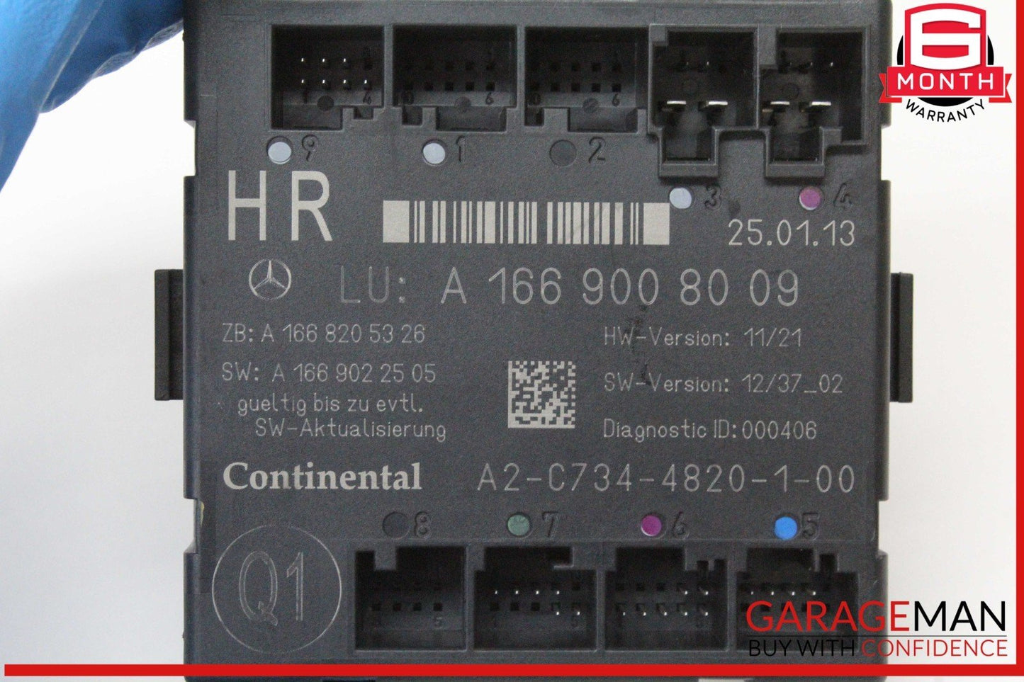 12-19 Mercedes X166 GL450 GLE350 Rear Right Side Door Control Module Unit