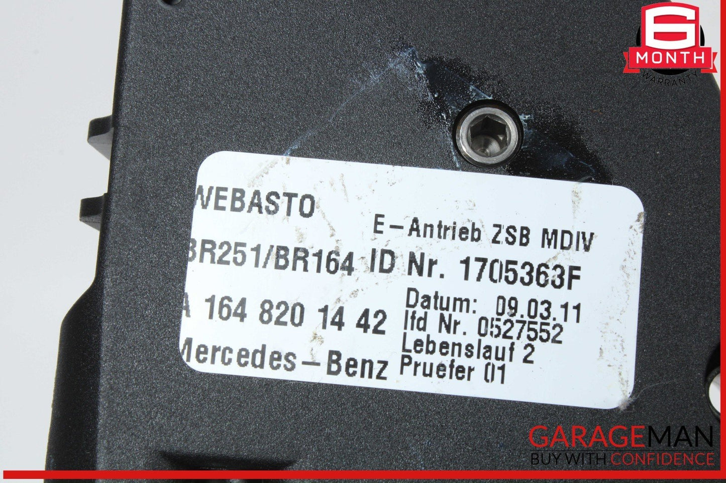 06-13 Mercedes X164 GL450 R350 Panoramic Sunroof Sun Roof Motor 1648201442 OEM