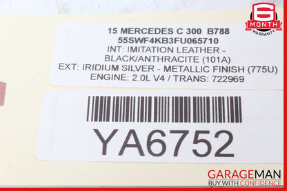 15-19 Mercedes W205 C350e C400 Media Center Dashboard Hazard Control Switch OEM