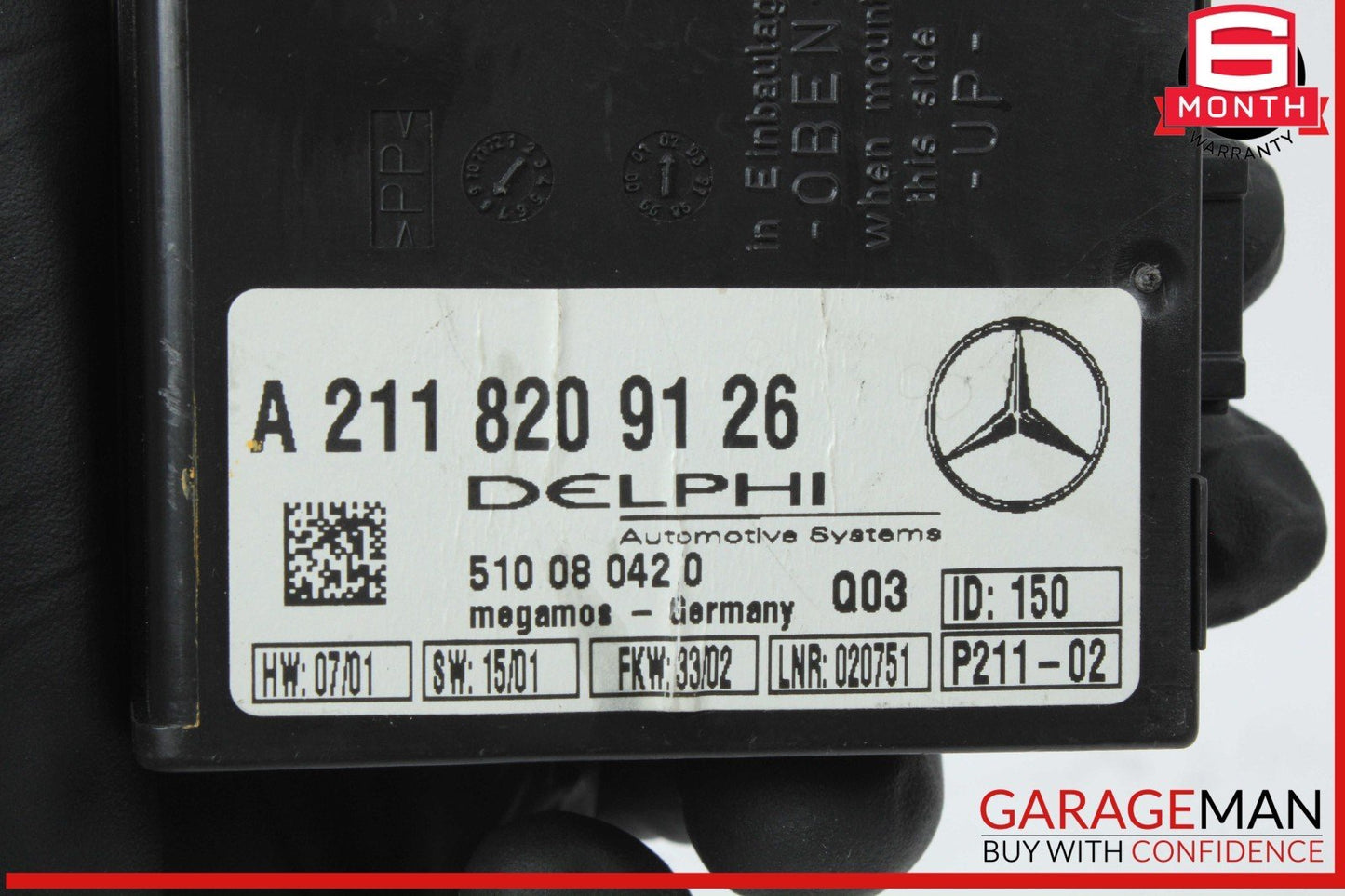 00-12 Mercedes R230 SL500 CL500 Anti Theft Alarm Sensor Control Module Unit OEM