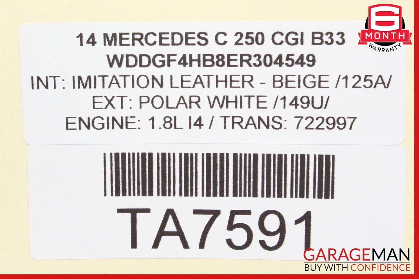 08-14 Mercedes W204 C250 Front Left Driver Side Door Window Regulator Motor OEM