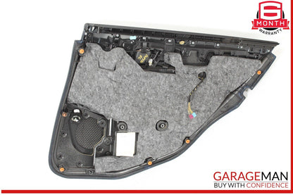 14-16 Mercedes W212 E350 E550 Rear Left Interior Door Panel Leather Black OEM