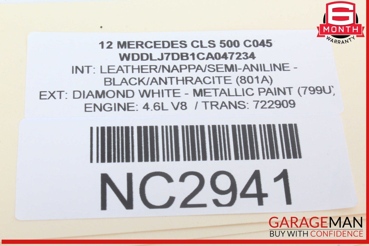 10-20 Mercedes W218 CLS500 Rear Right Window Regulator Motor 2078200642 OEM