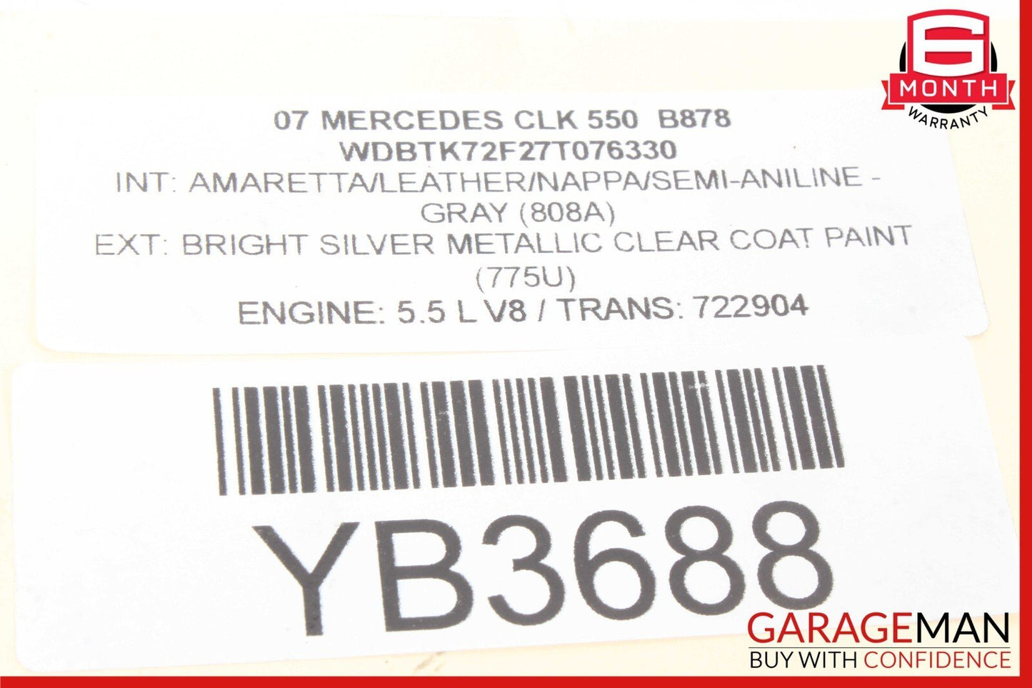 03-09 Mercedes W209 CLK550 Front Left Side Suspension Lower Control Arm OEM