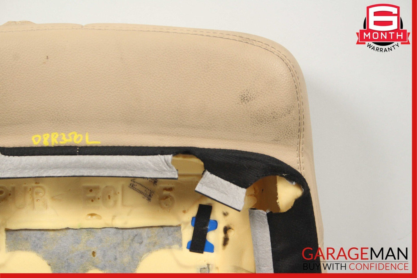 06-10 Mercedes W251 R350 R550 Front Left Top Upper Seat Cushion Leather Brown