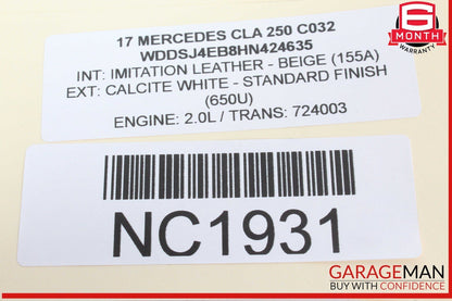 14-19 Mercedes W117 CLA250 Front Left Driver Side Door Lock Latch Actuator OEM