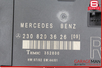 03-12 Mercedes R230 SL500 SL55 SL600 Front Right Side Door Control Module OEM