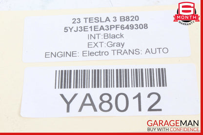 17-23 Tesla Model 3 Rear Left Door Window Regulator Motor OEM