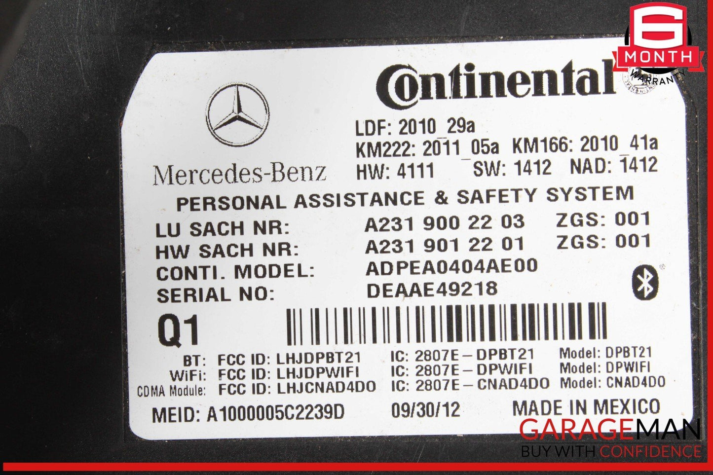 10-20 Mercedes X166 GL350 Communication Control Module Unit OEM