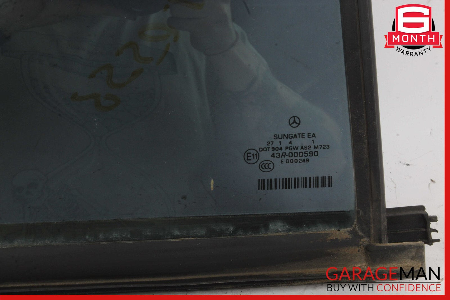 07-13 Mercedes W221 S550 Rear Right Passenger Side Quarter Door Window Glass OEM
