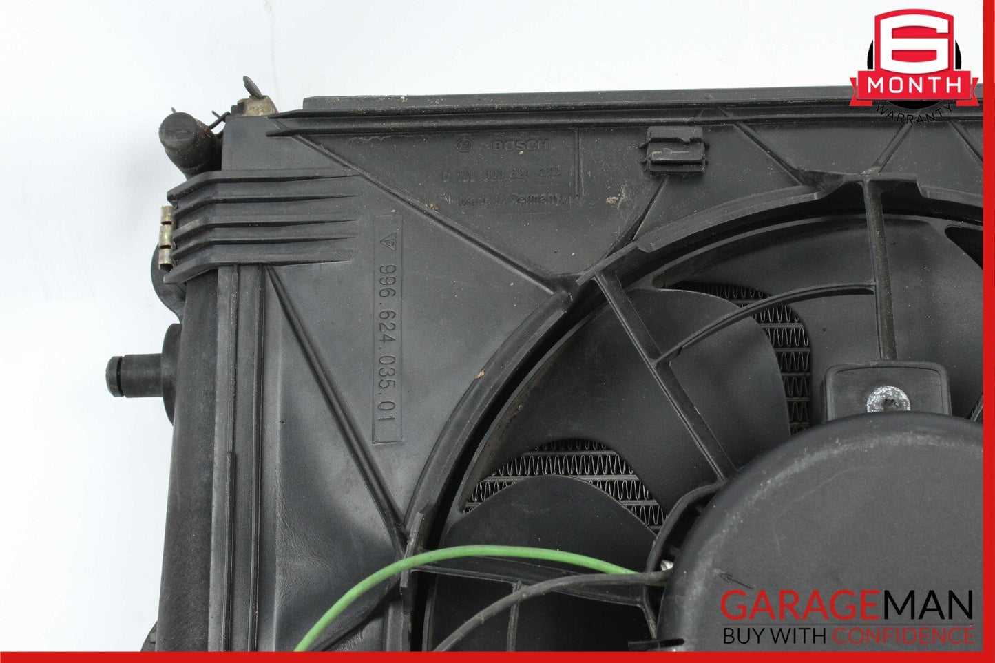 97-04 Porsche Boxster 986 Engine Cooling Radiator Fan Motor Shroud Assy