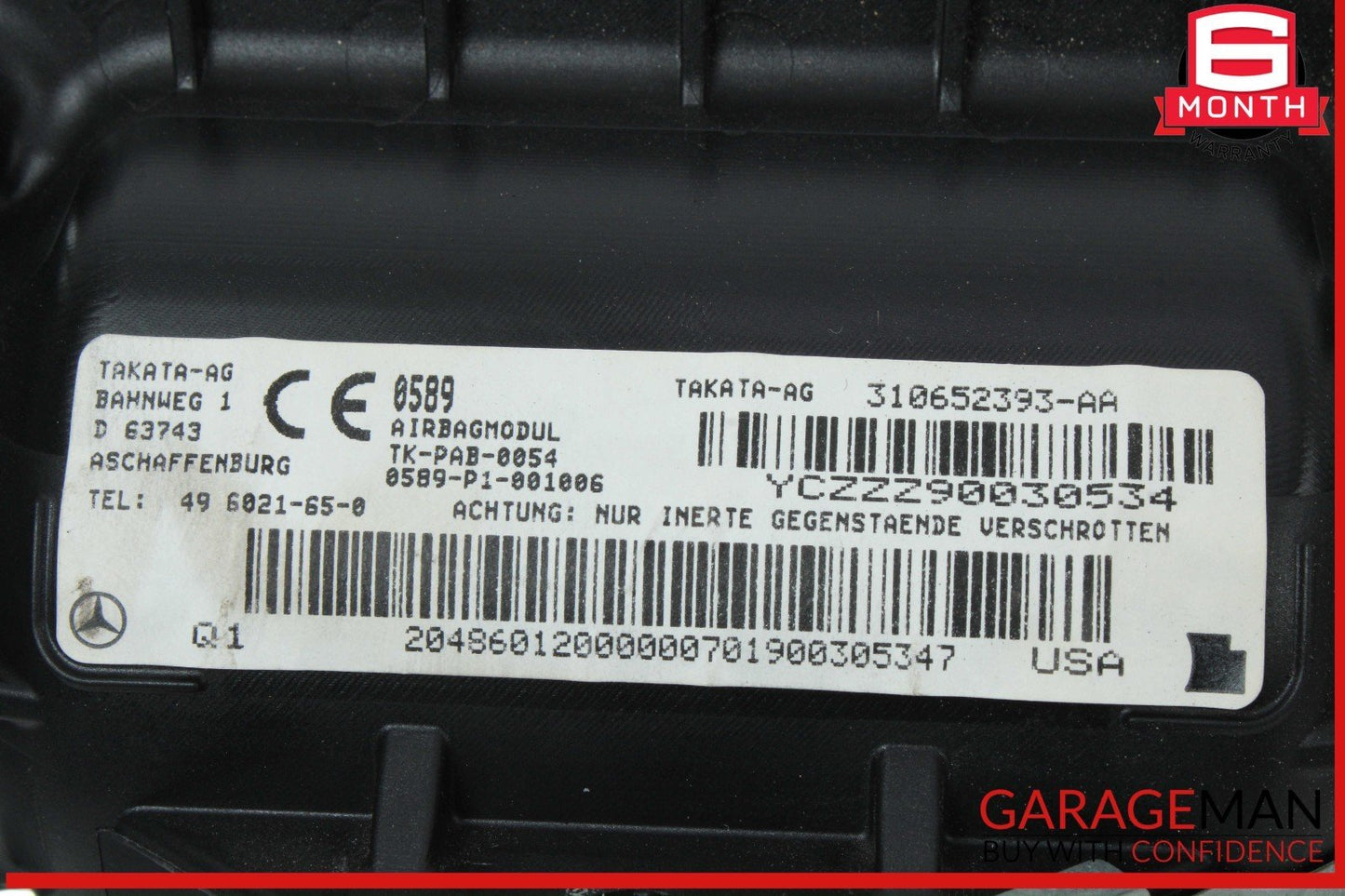 08-15 Mercedes X204 GLK350 Front Right Passenger Side Dash Airbag Air Bag OEM