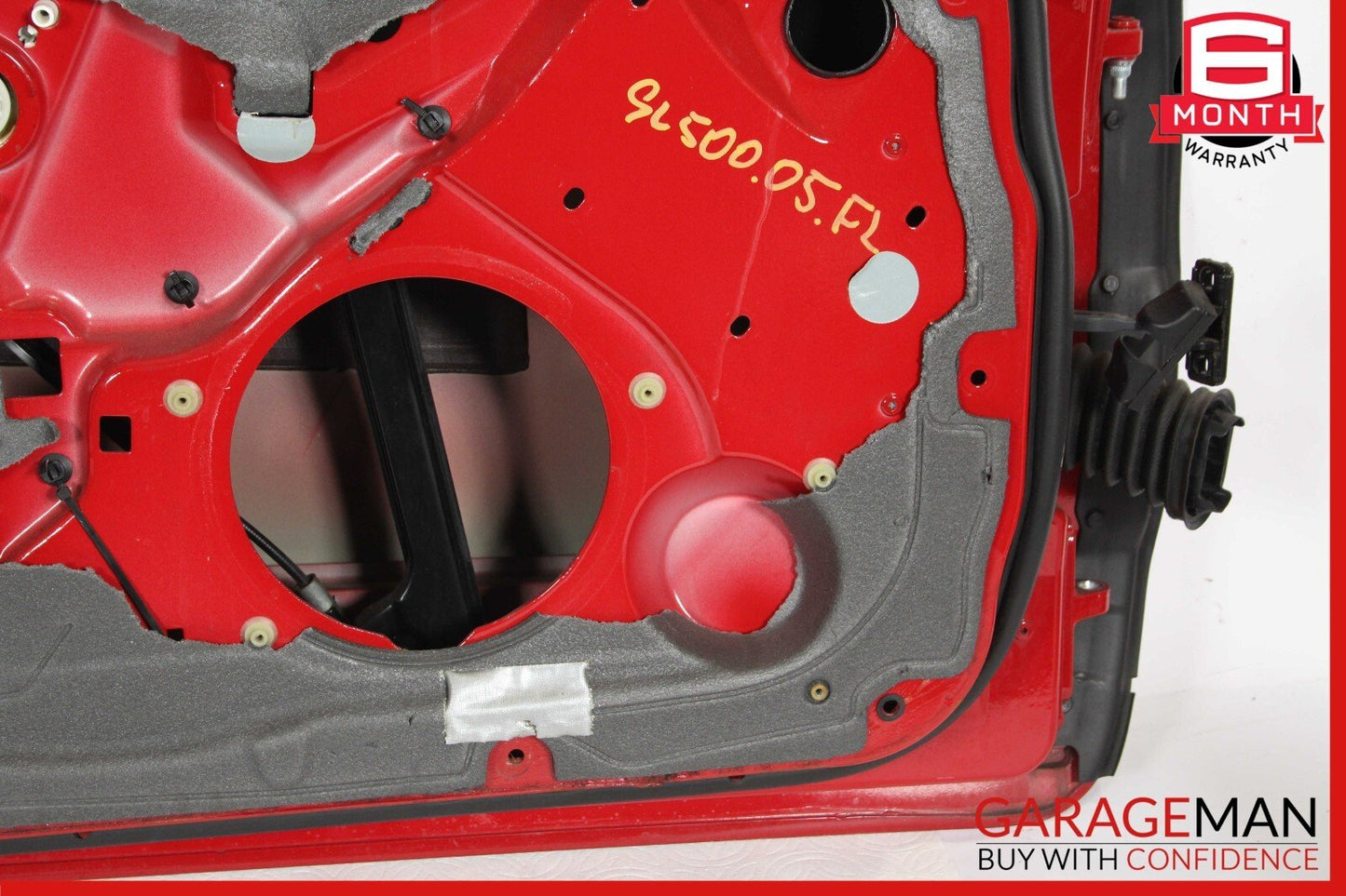 03-12 Mercedes R230 SL500 Front Left Side Exterior Door Shell Frame Panel Red