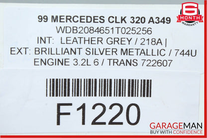 97-02 Mercedes W208 CLK320 Convertible Starter Cable Condenser 2085470001 OEM
