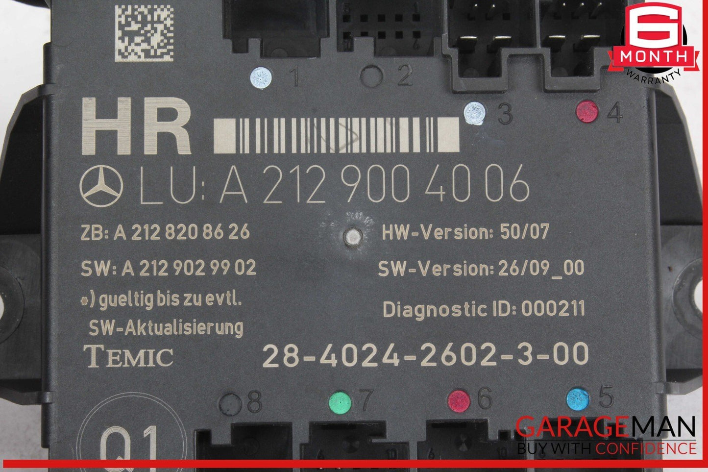 08-18 Mercedes W212 E350 Bluetec Rear Right Side Door Control Module OEM