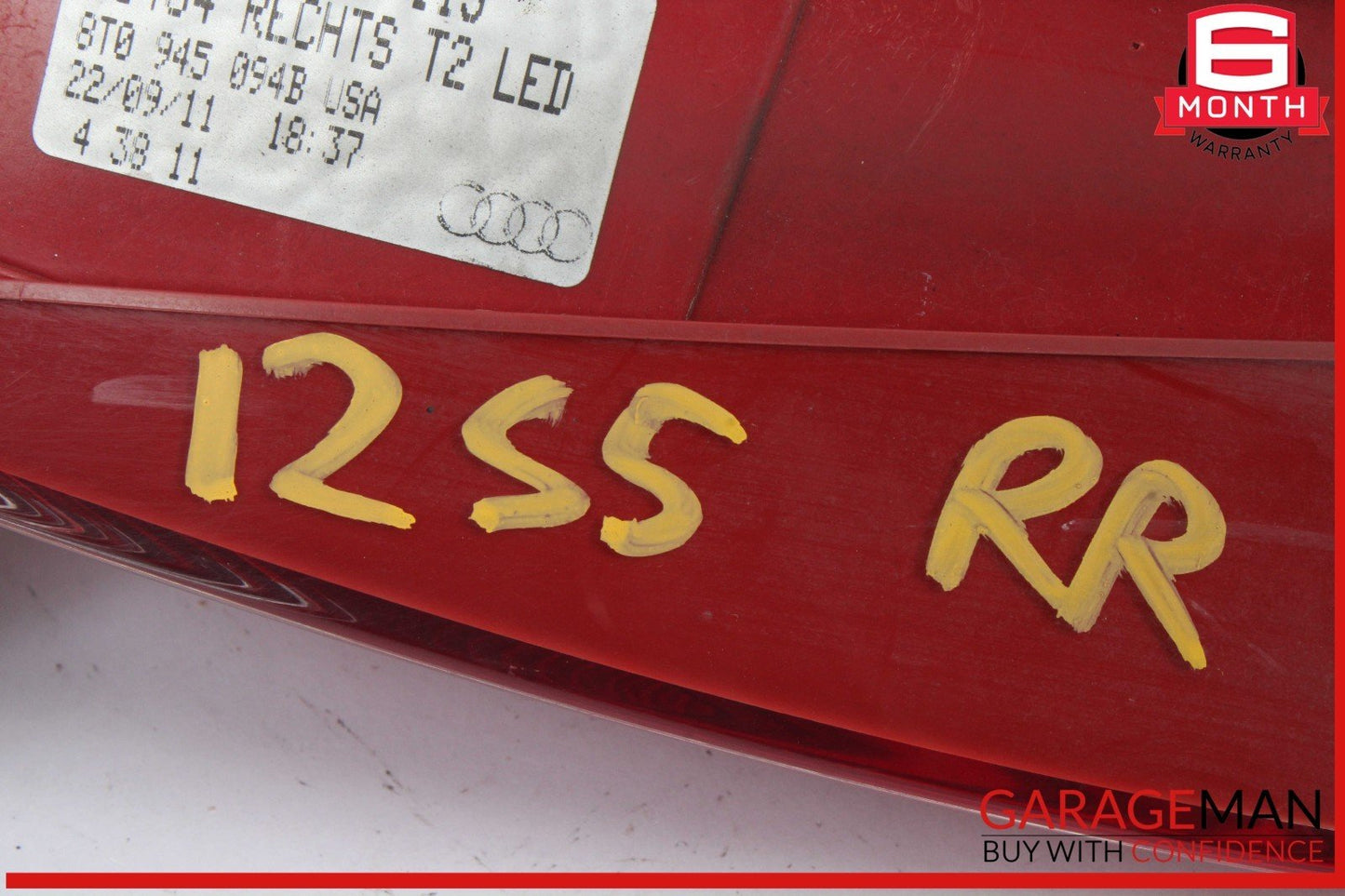 08-12 Audi S5 A5 Rear Right Side Inner LED Tail Light Lamp 8T0945094B OEM