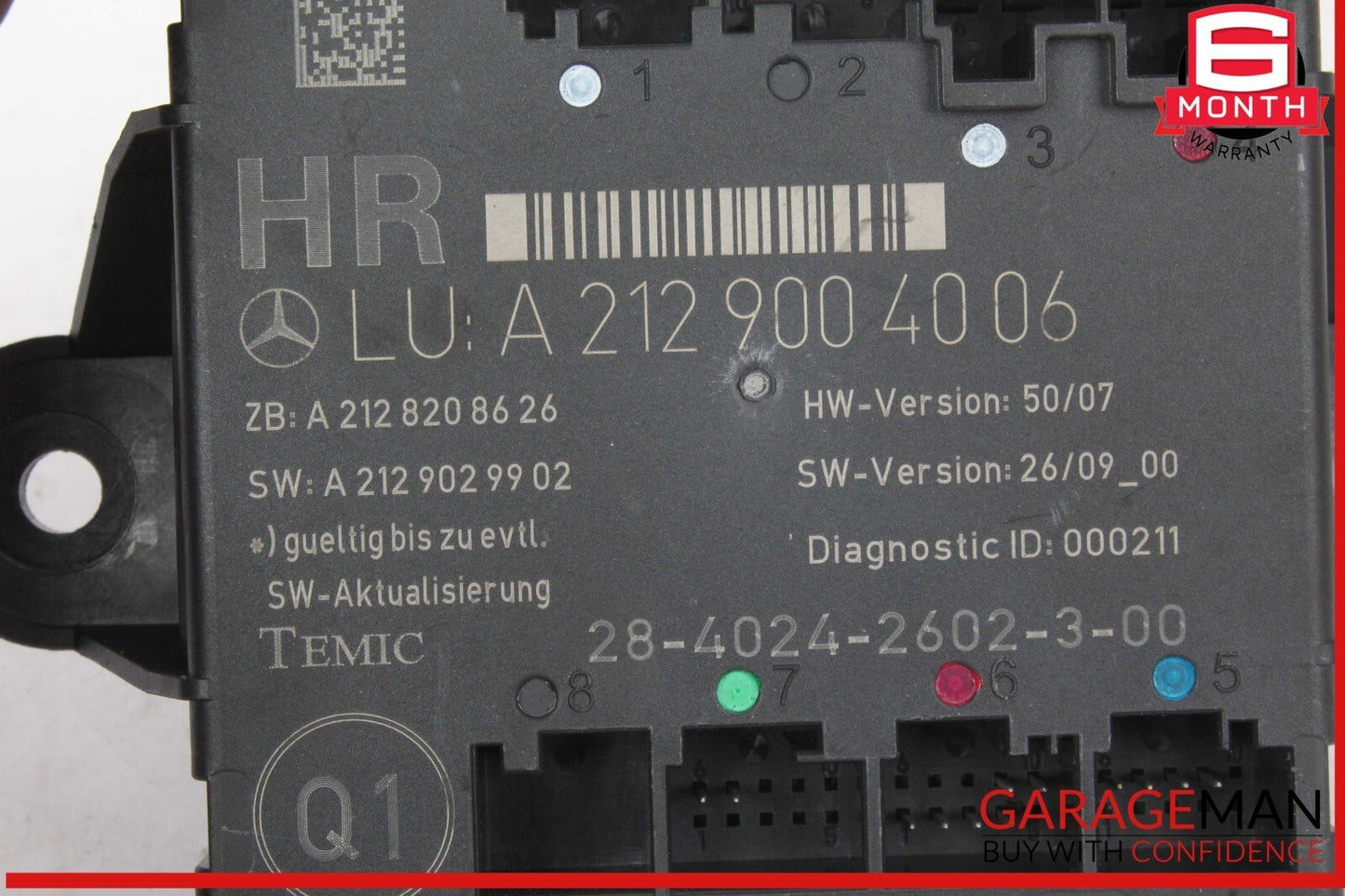 08-18 Mercedes W204 C300 Rear Right Passenger Side Door Control Module OEM