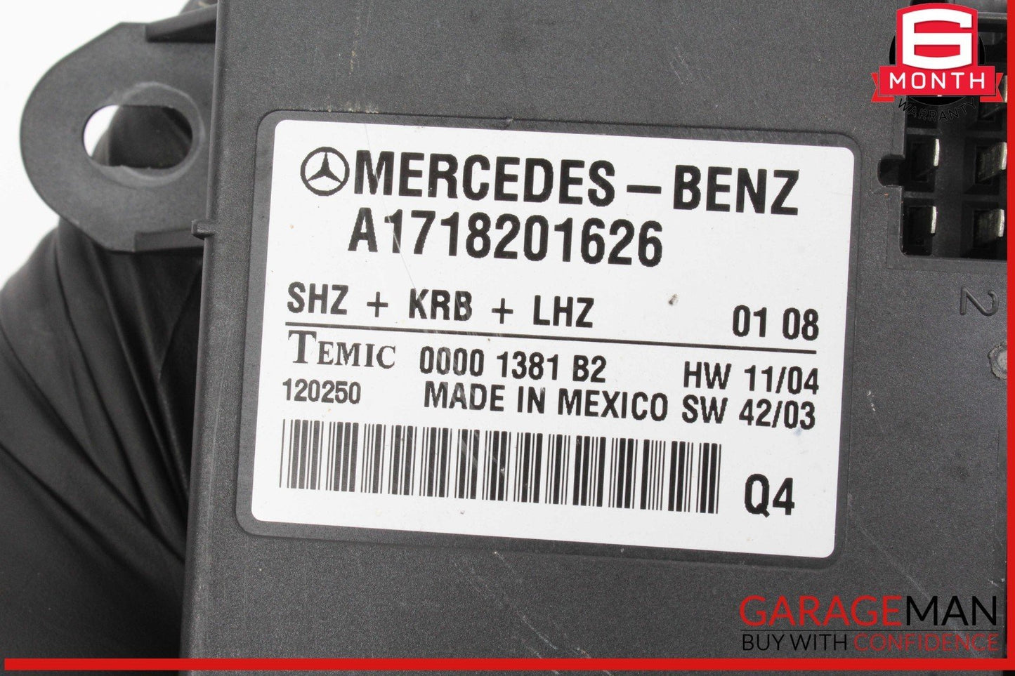 05-11 Mercedes R171 SLK300 SLK280 Heating Heated Seat Control Module Unit OEM