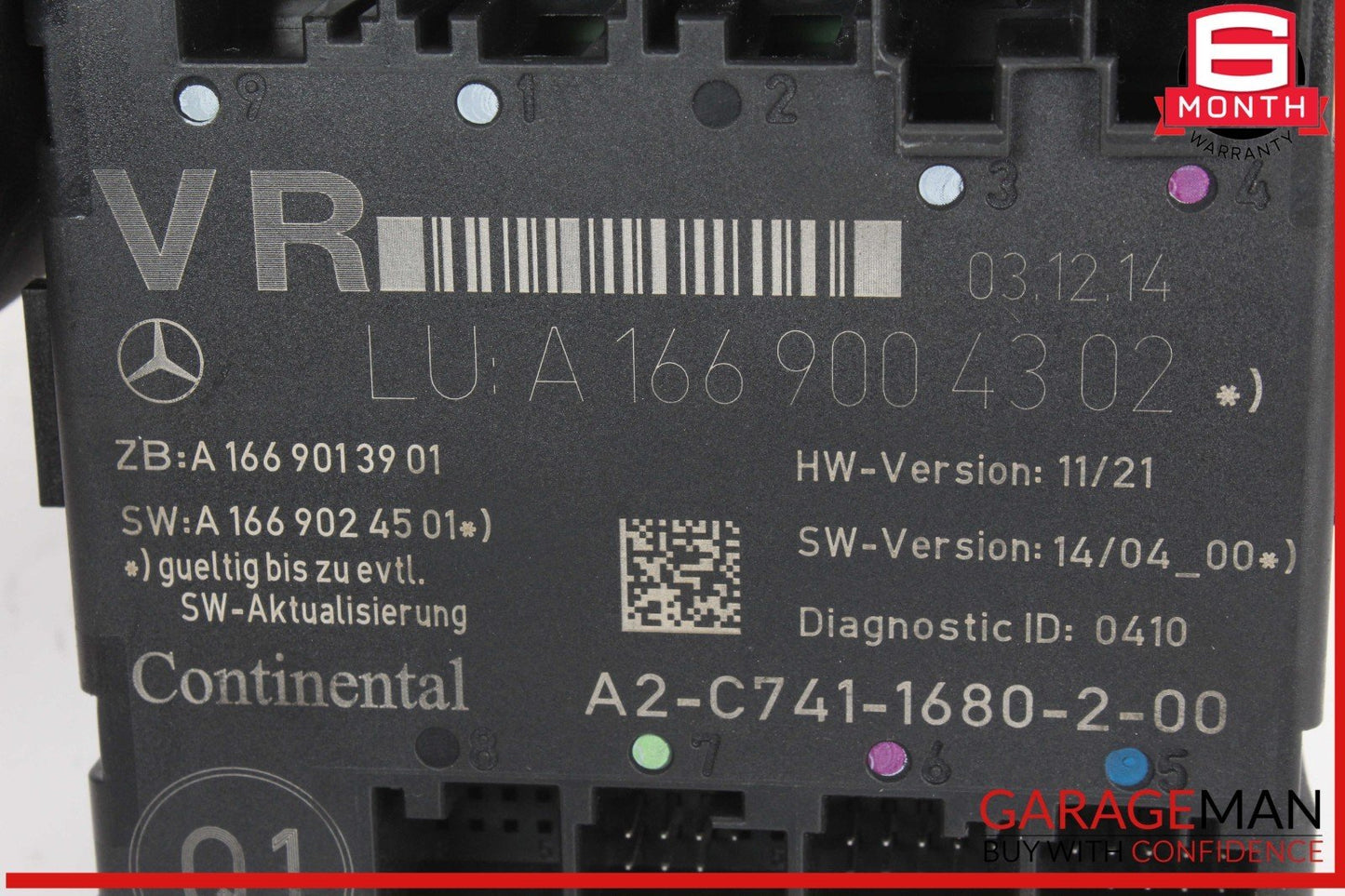 12-20 Mercedes W117 CLA250 Front Right Side Door Control Module Unit OEM