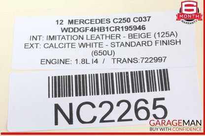 08-14 Mercedes W204 C250 C300 Front Left Side Door Lock Latch Actuator OEM
