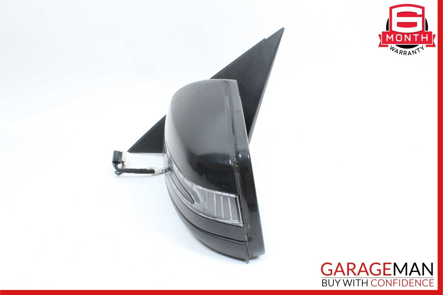 10-11 Mercedes W204 C250 C63 AMG Front Left Side Rear View Door Mirror Black OEM