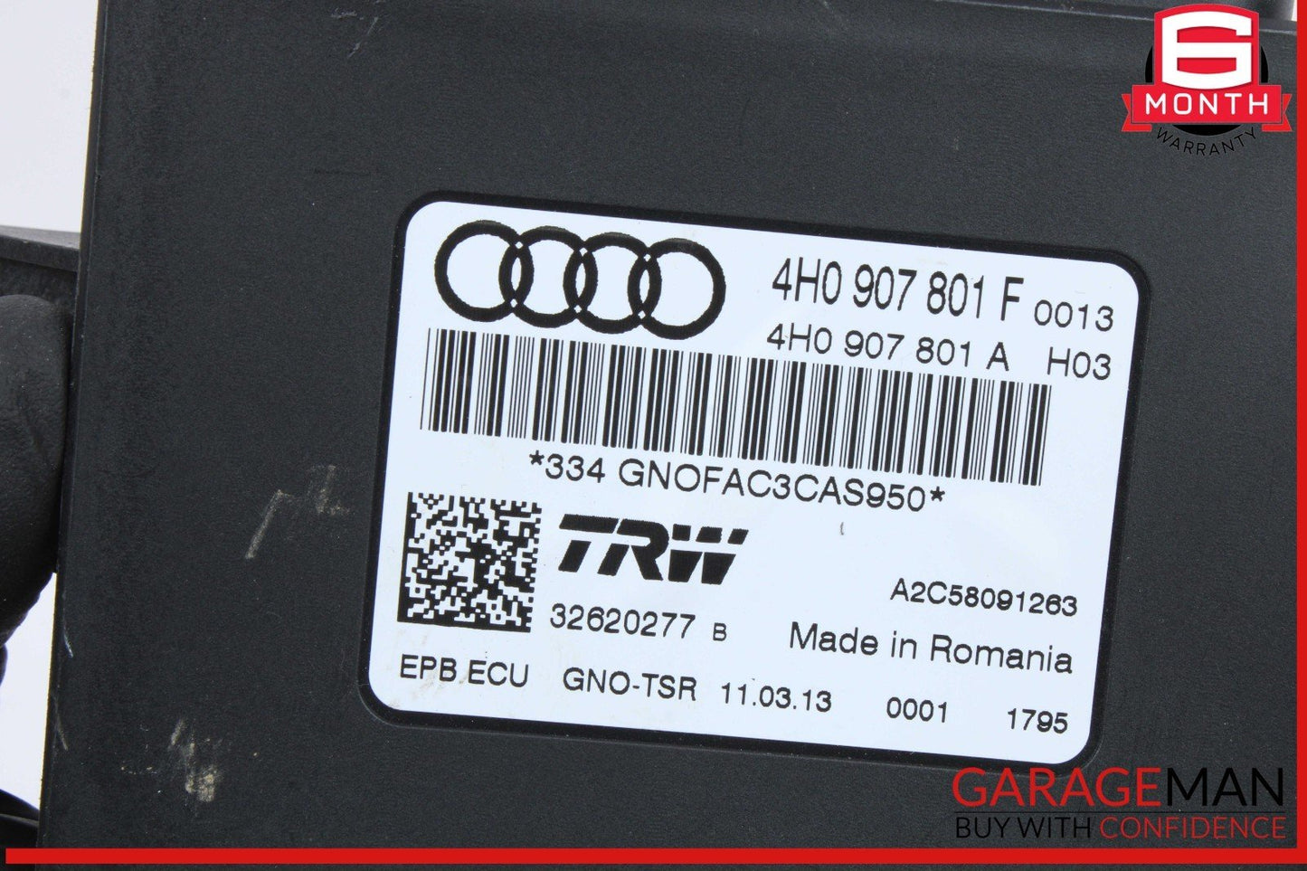 12-18 Audi A7 A6 Electronic Parking Brake Control Module Unit 4H0907801F OEM