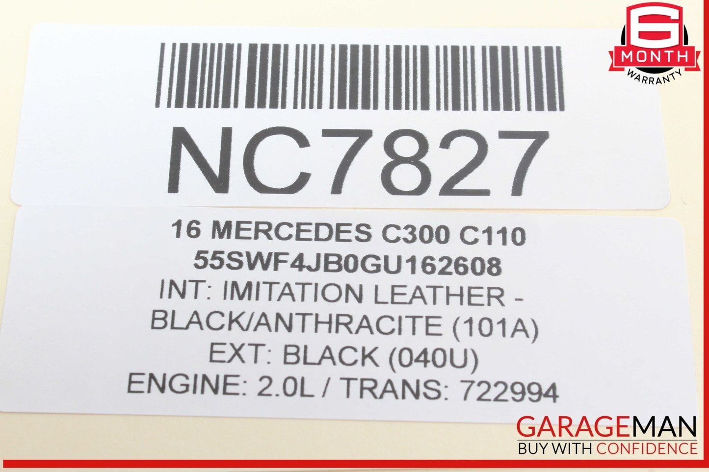 15-20 Mercedes W205 C300 GLC300 Rear Left Side Door Window Regulator Motor OEM