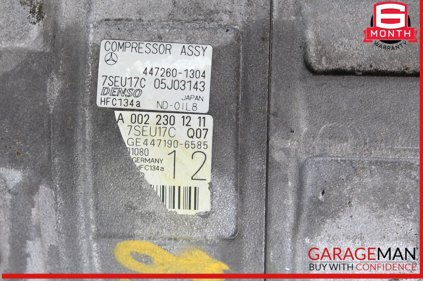 07-11 Mercedes W216 CL550 S550 A/C Air Conditioning Compressor 0022301211 OEM