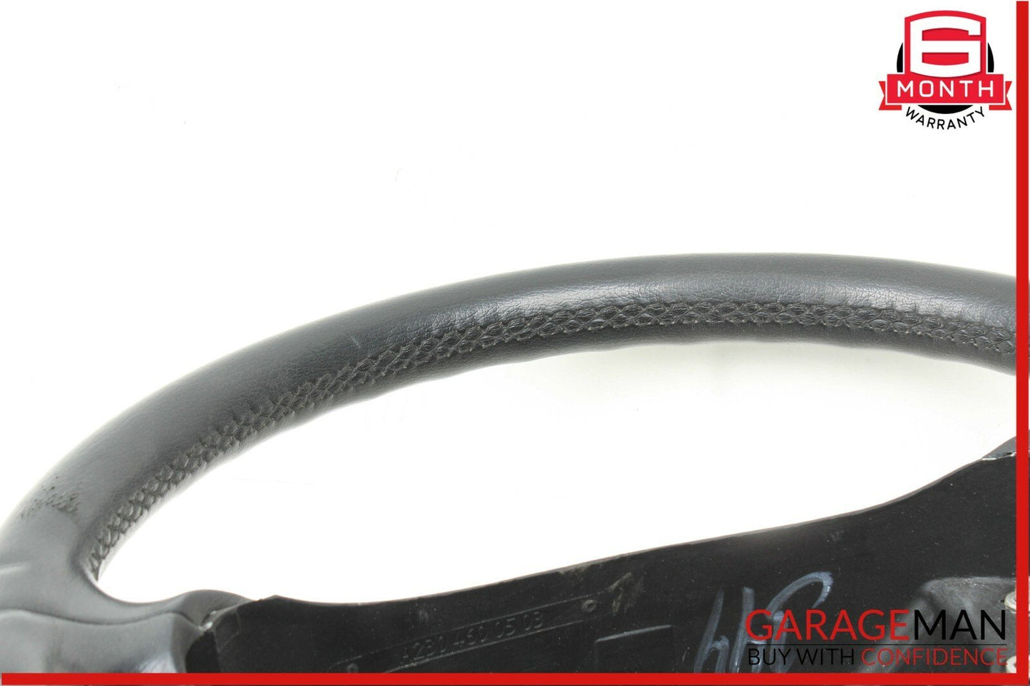 03-09 Mercedes R230 SL500 CLK350 Driver 4 Spoke Steering Wheel Leather Black OEM
