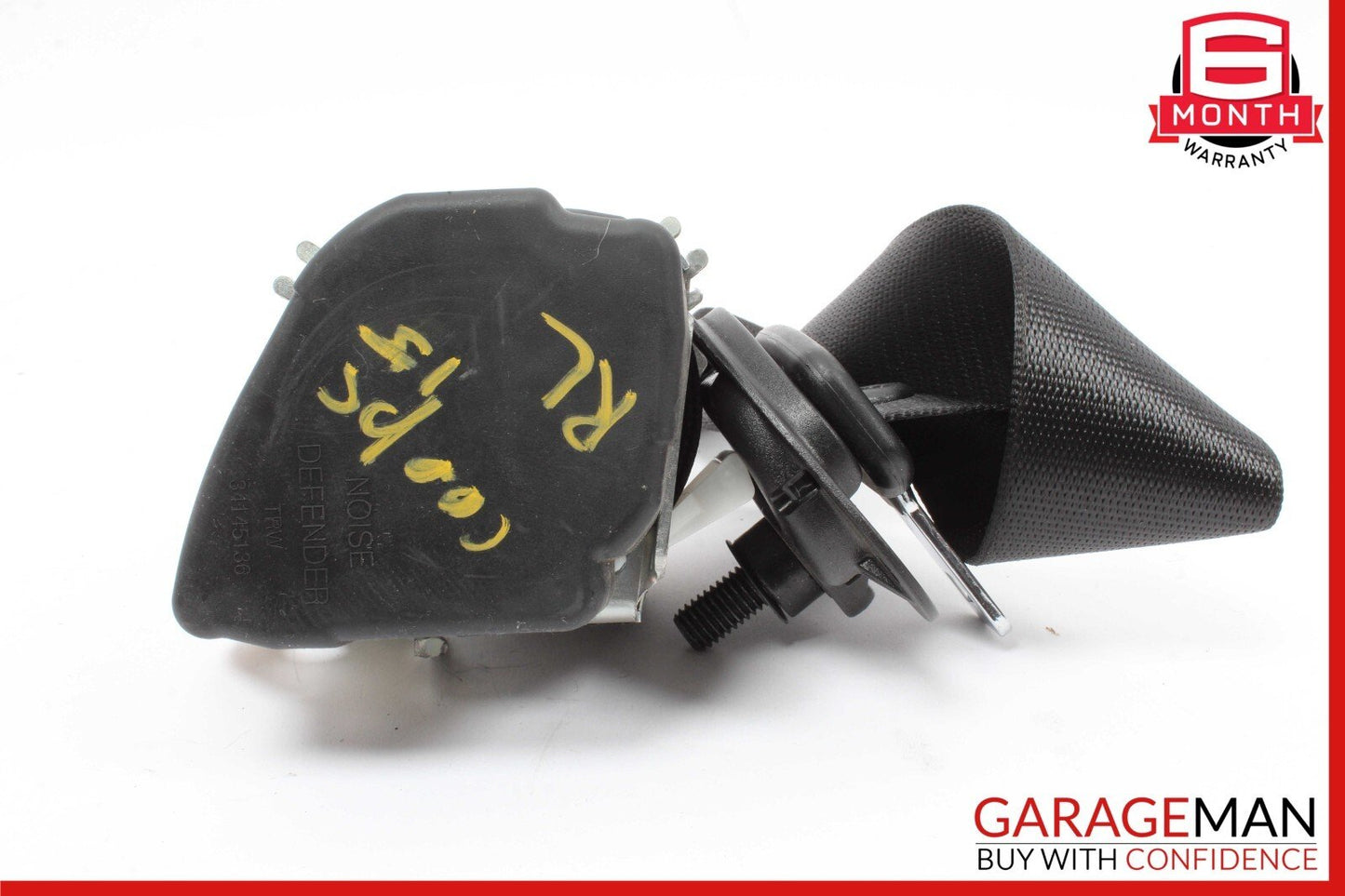 14-19 Mini Cooper Hardtop Rear Left Side Seatbelt Seat Belt Retractor Black OEM