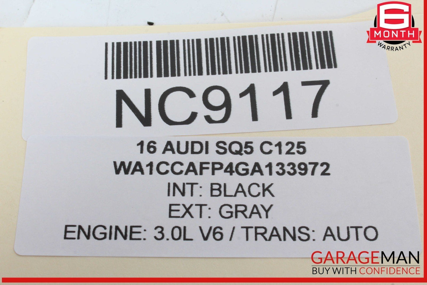 14-17 Audi SQ5 Rear Right Passenger Side Window Regulator Motor 8K0959812A OEM