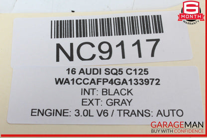 14-17 Audi SQ5 Rear Right Passenger Side Window Regulator Motor 8K0959812A OEM