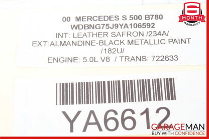 00-06 Mercedes W220 S500 Rear Right / Left Side Upper Control Arm 2203521105 OEM