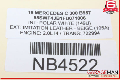15-20 Mercedes W205 C300 C400 C350e Rear Right Door Lock Latch Actuator OEM