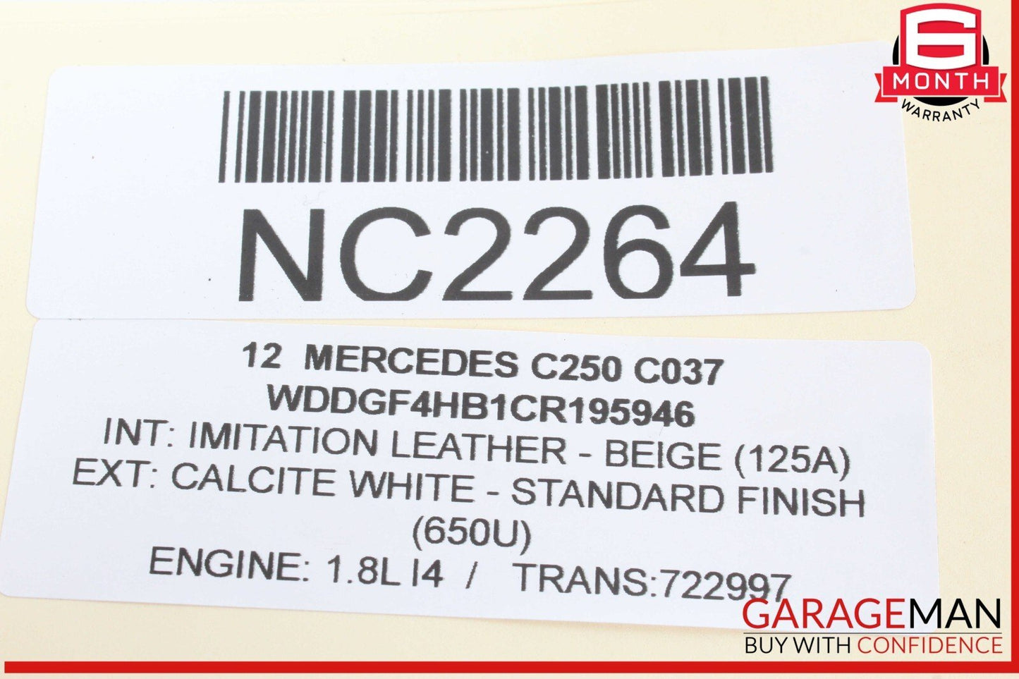 08-14 Mercedes W204 C250 C350 C63 Rear Left Side Door Lock Latch Actuator OEM