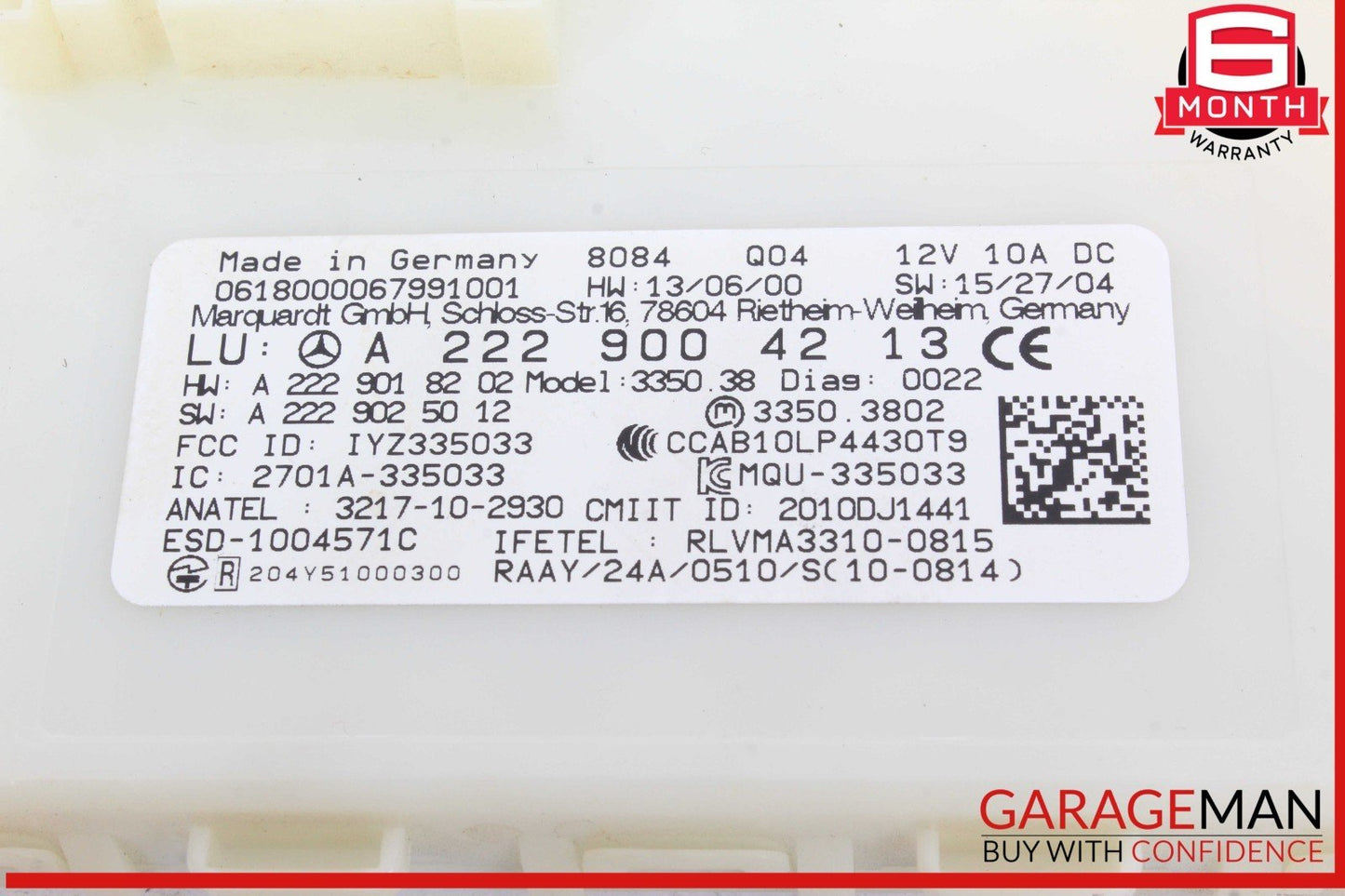 14-20 Mercedes X253 GLC350e S600 GLC350 S550 Keyless Go Entry Control Module OEM