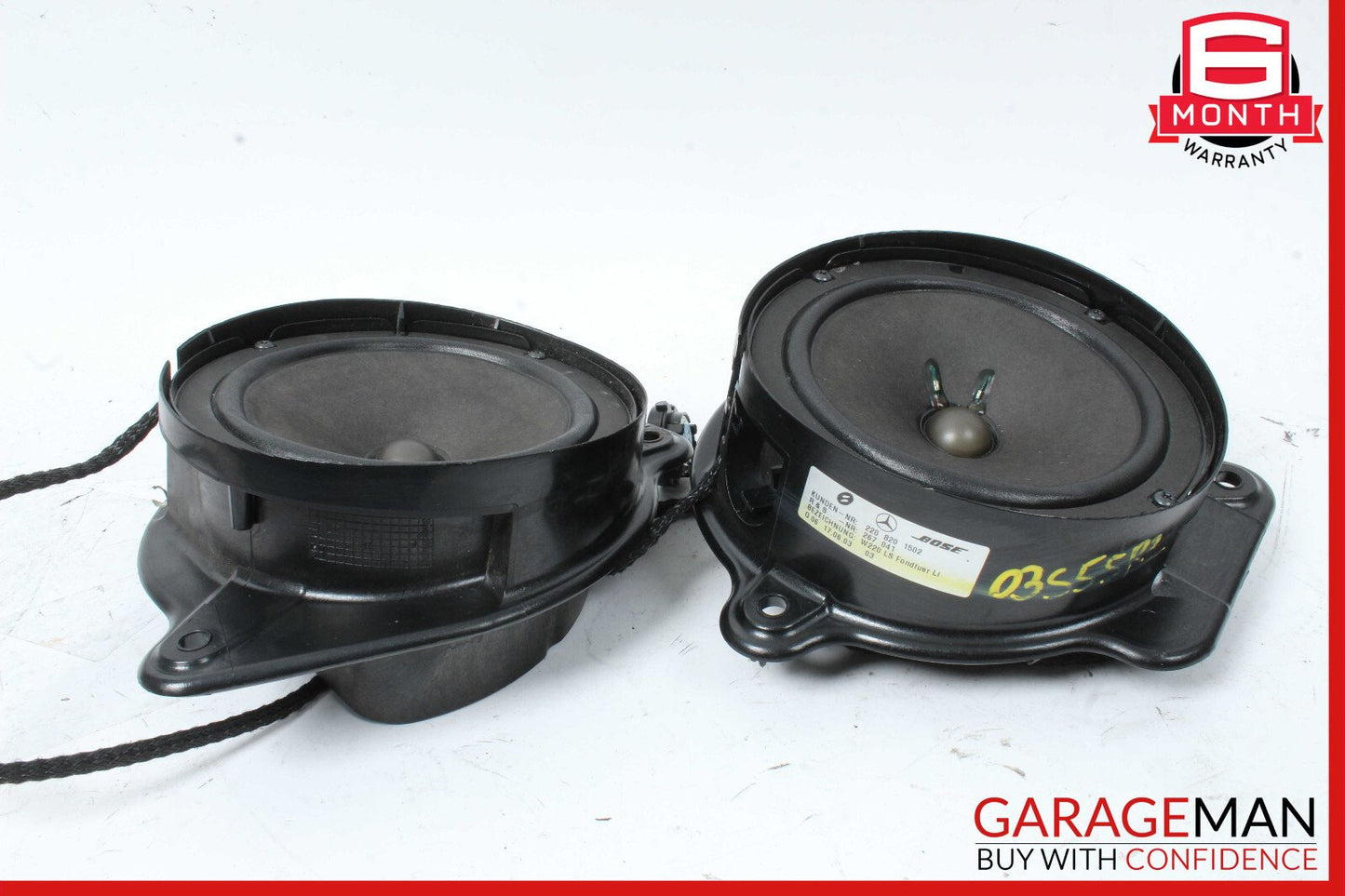 00-06 Mercedes W220 S55 S600 Rear Door Audio Sound Speaker Set of 2 Pc OEM