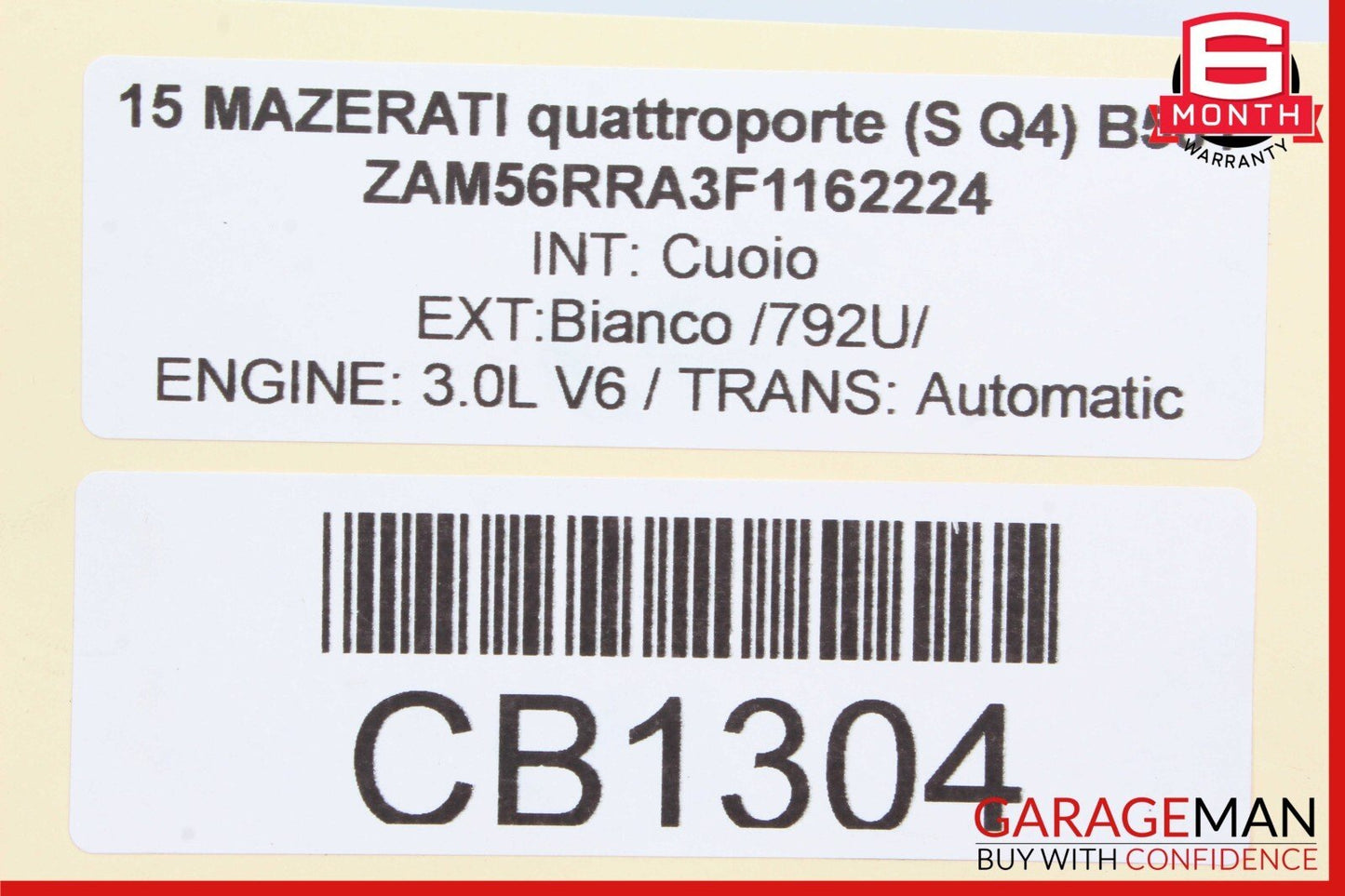 14-18 Maserati Quattroporte Front Right / Left Side Seat Headrest Head Rest OEM
