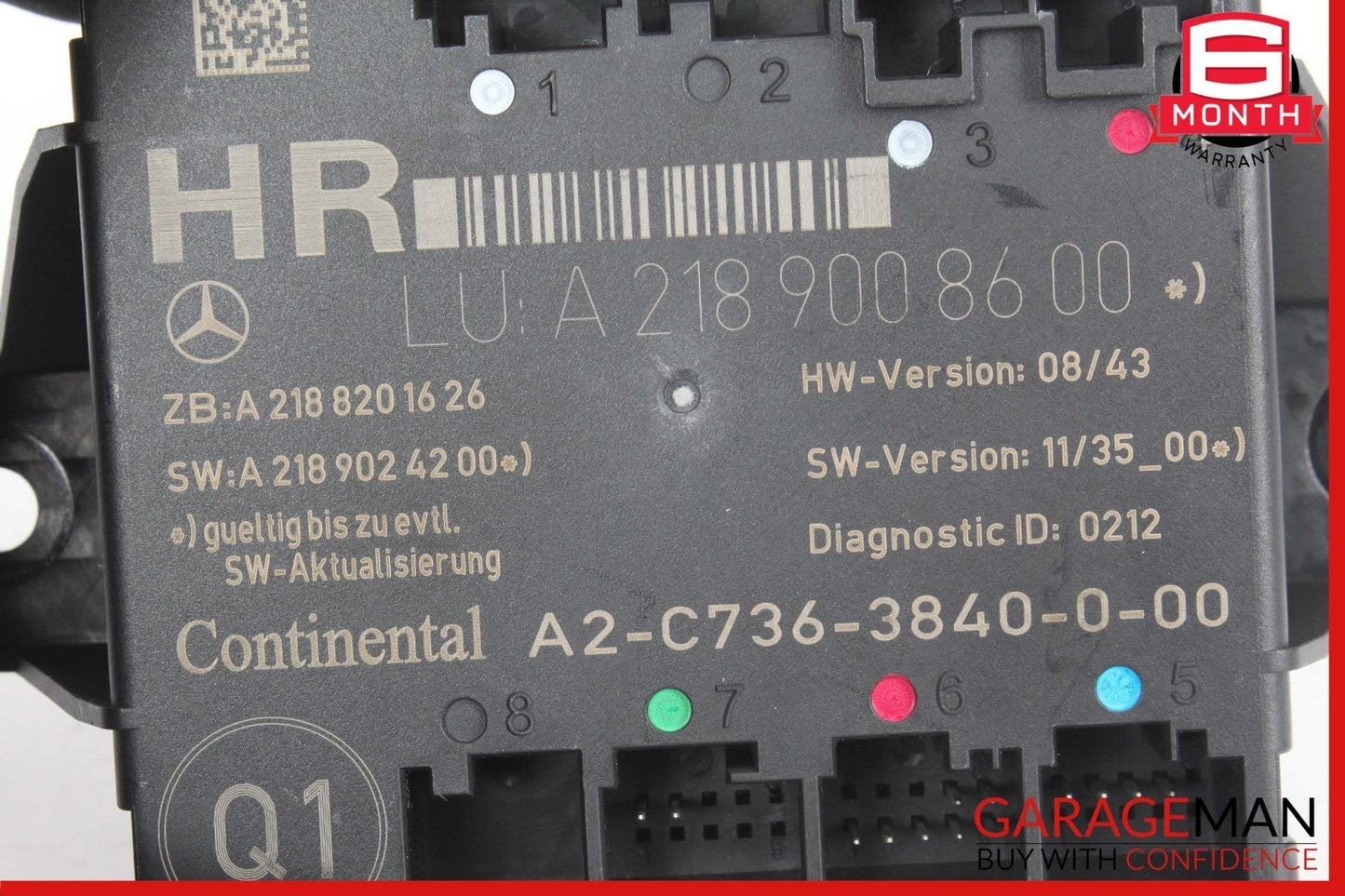 08-18 Mercedes W212 E350 C350 CLS550 Rear Right Side Door Control Module Unit