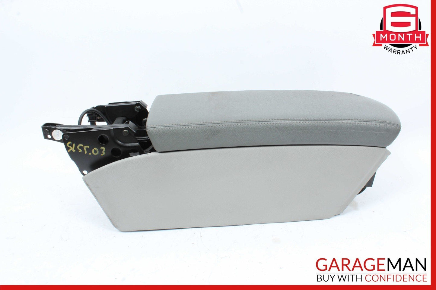 03-06 Mercedes R230 SL500 Center Console Arm Rest Armrest Storage Tray Grey