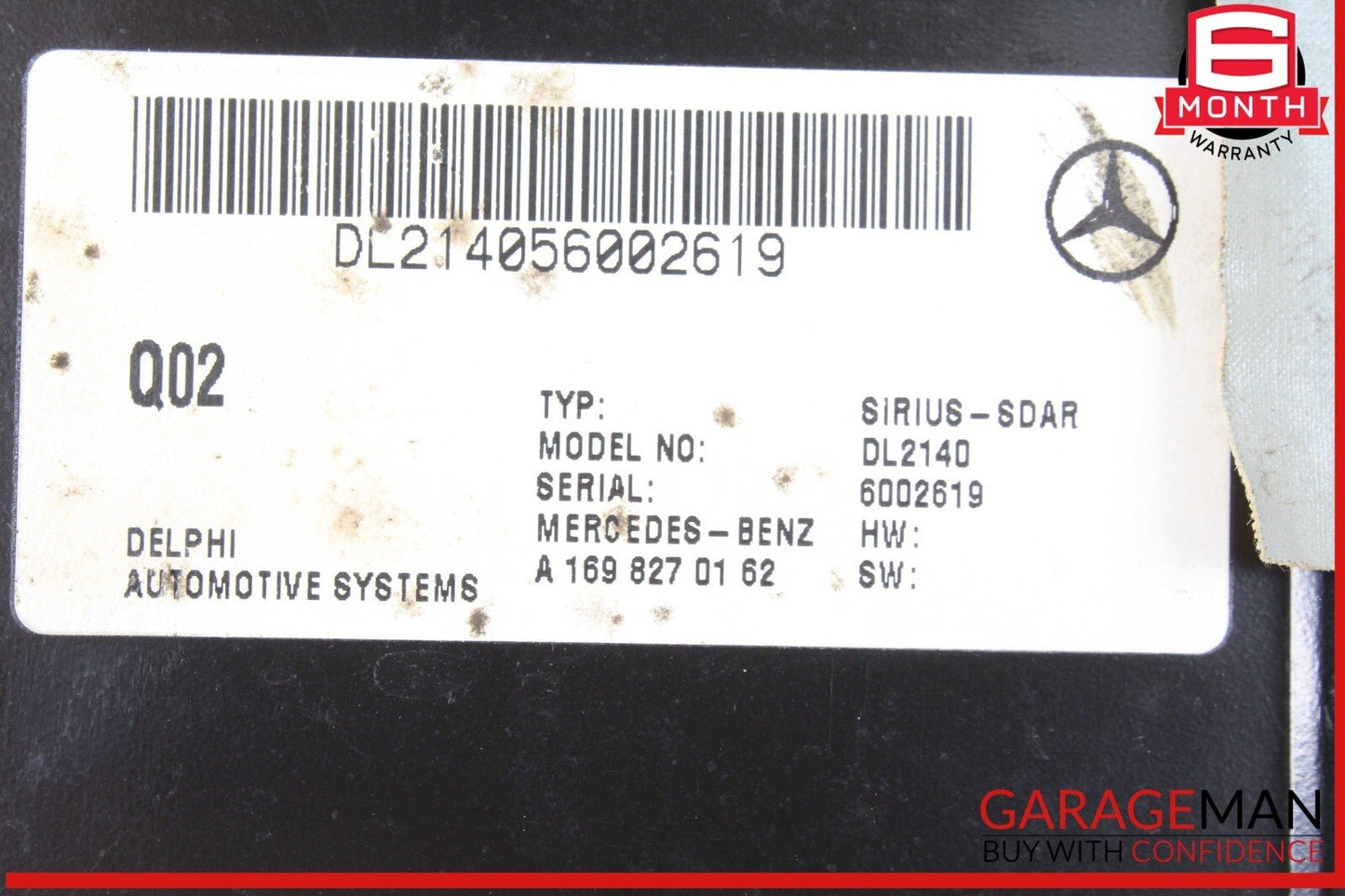 03-09 Mercedes W203 C350 Sport Sirius Satellite Radio Receiver 1698270162 OEM