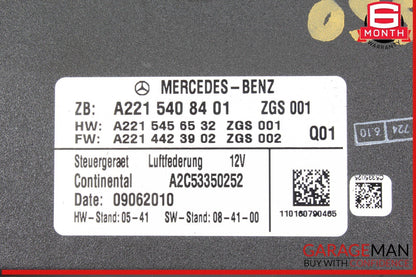 07-14 Mercedes W221 S550 CL550 Air Airmatic Suspension Control Module Unit OEM