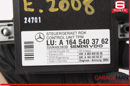 06-13 Mercedes W211 E350 ML350 R350 TPMS Tire Pressure Control 1645403762 OEM