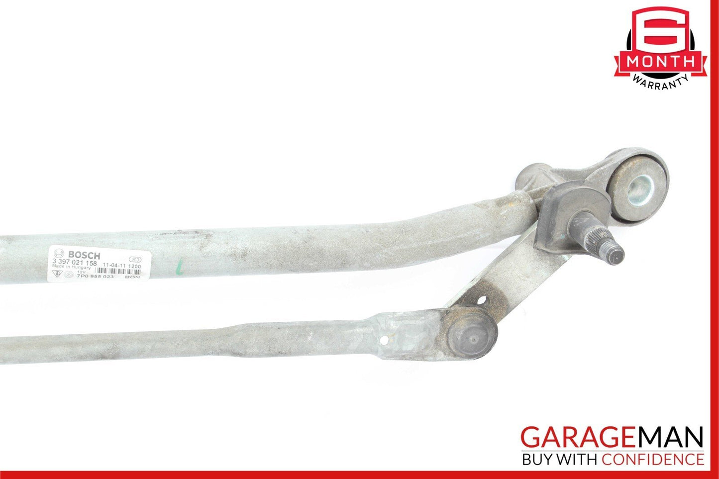 11-17 Porsche Cayenne 958 Front Windshield Wiper Motor Linkage Assembly OEM