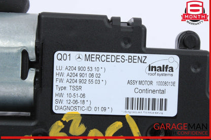 08-15 Mercedes X204 GLK250 GLK350 Panoramic Sunroof Sun Roof Motor Unit OEM