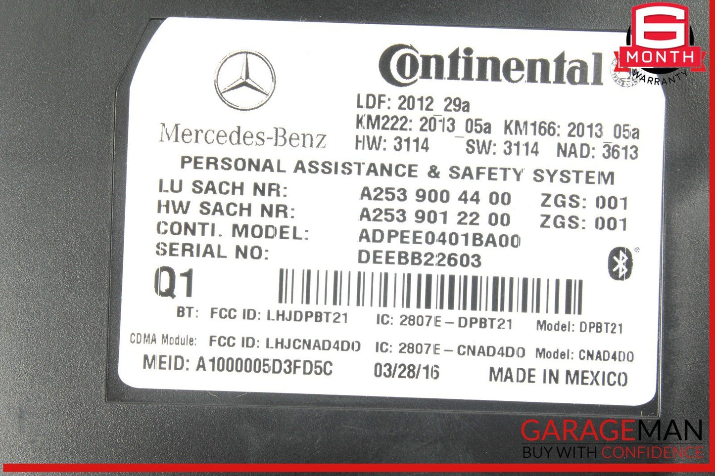 12-20 Mercedes W205 C300 SL400 GLA250 Communication Control Module Unit OEM