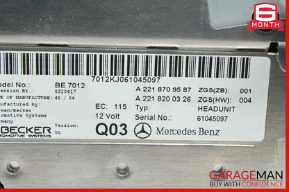 07-09 Mercedes W221 S550 S63 Navigation Command Comand Head Unit CD Audio OEM