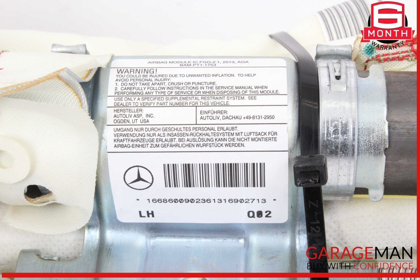 13-16 Mercedes X166 GL450 GL550 GL350 Roof Curtain Airbag Air Bag Left Side OEM