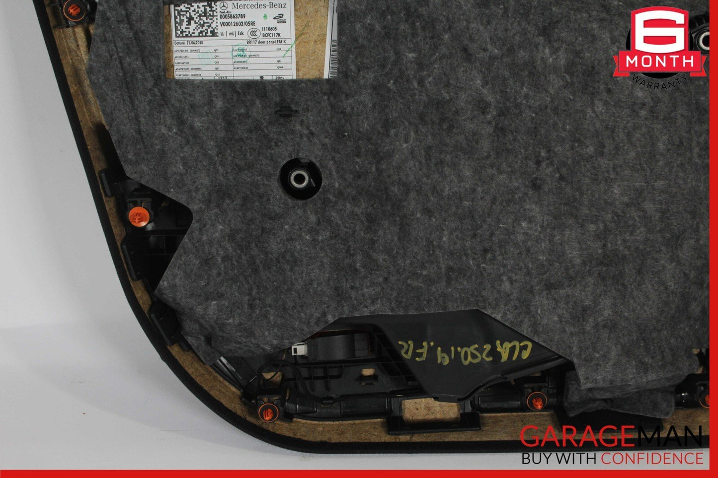 14-19 Mercedes W117 CLA250 Front Right Side Interior Door Trim Panel Cover Assy